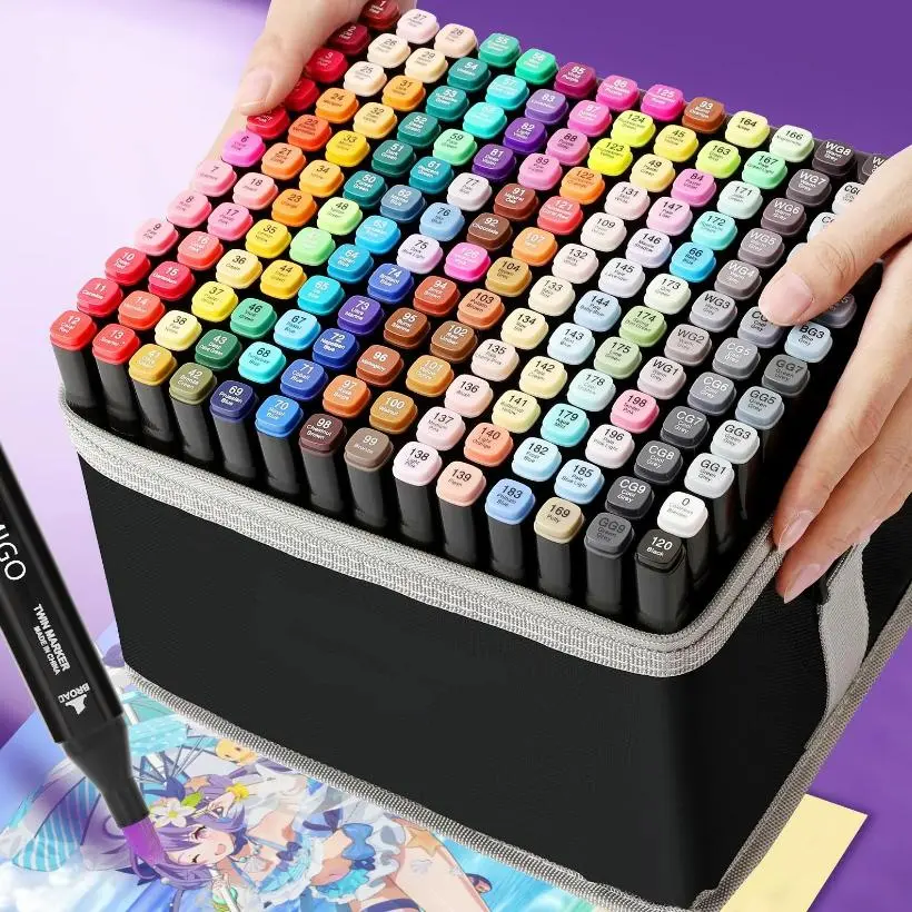 Colorful Marker Pen Set, 1 Set Student Art Marker Pen, Sketching Marker Pen for Drawing, Sketching, Art Supplies for Students, School Supplies