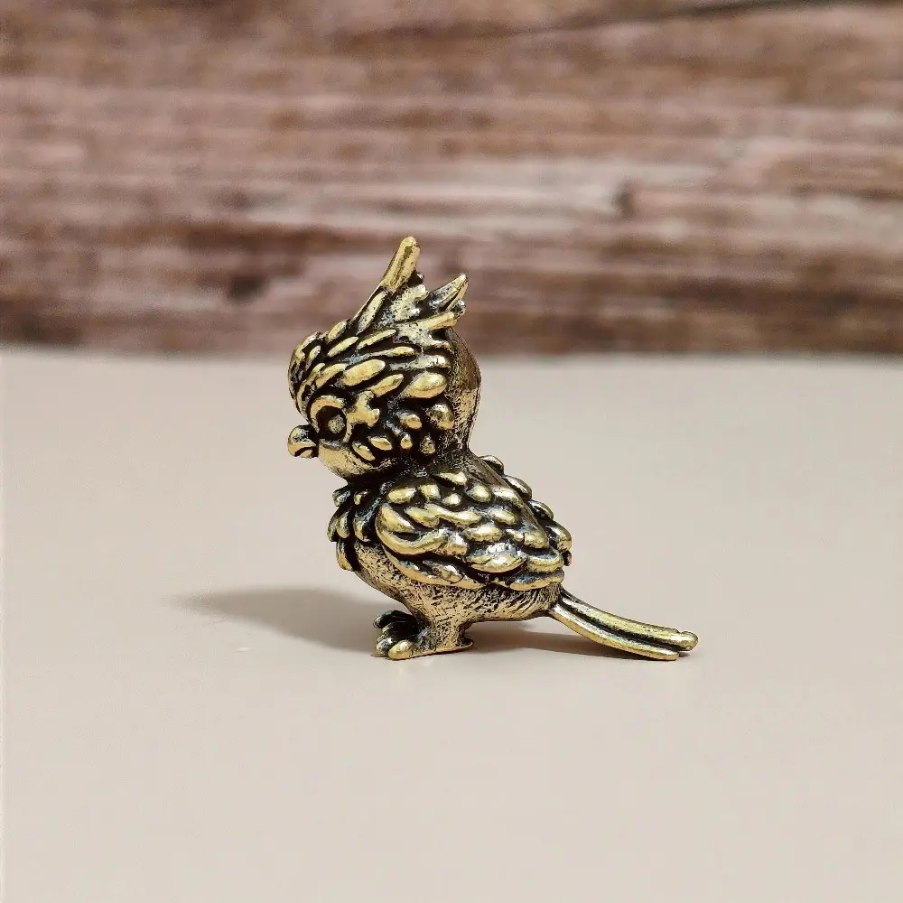Vintage Firebird Brass Ornament, Tea Pet Desktop Decor, Small Animal Craft, Decor Figurine, Collectible Decoration, Gift Idea, Retro Style, Decorative Figurine, Collectible Room Decor, Collectible Figurines, Interior Ornaments