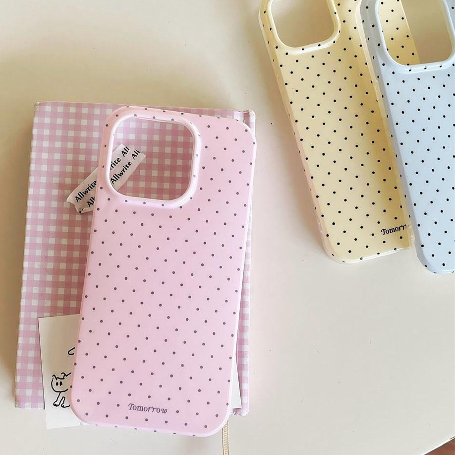 INS Polka Dot Small Fresh Mobile Phone Case for iPhone 17 16 15 14 13 12 Pro Max 11 Ultra Slim Shockproof Cover for iPhone Air