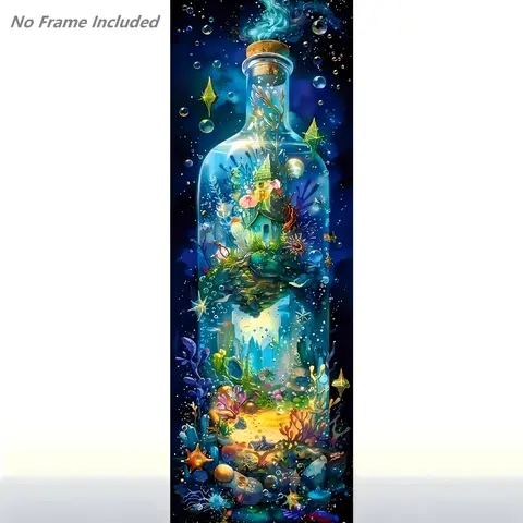 Sea World Pattern DIY Diamond Arts Colorful Painting Kit without Frame, DIY 5D Diamond Arts Colorful Painting Kit, Handicraft Wall Art Decor for Home Living Room Bedroom, Sea Life, Underwater Life