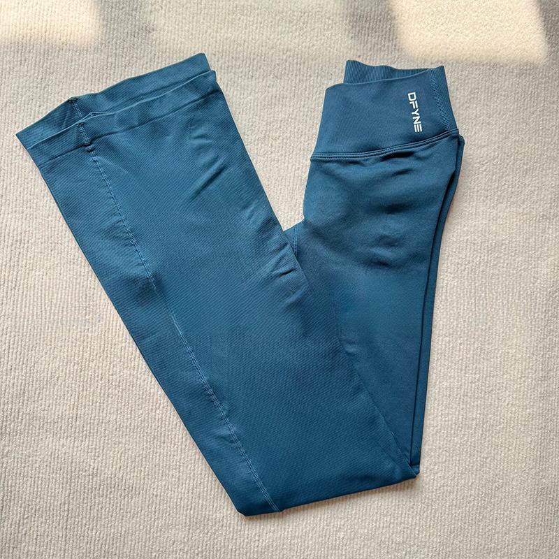 DFYNE 2026 New Vision Crossover Flare Leggings – Seamless Soft Nylon Front V Waist Butt Lift Yoga Gym Fitness Pants for Women