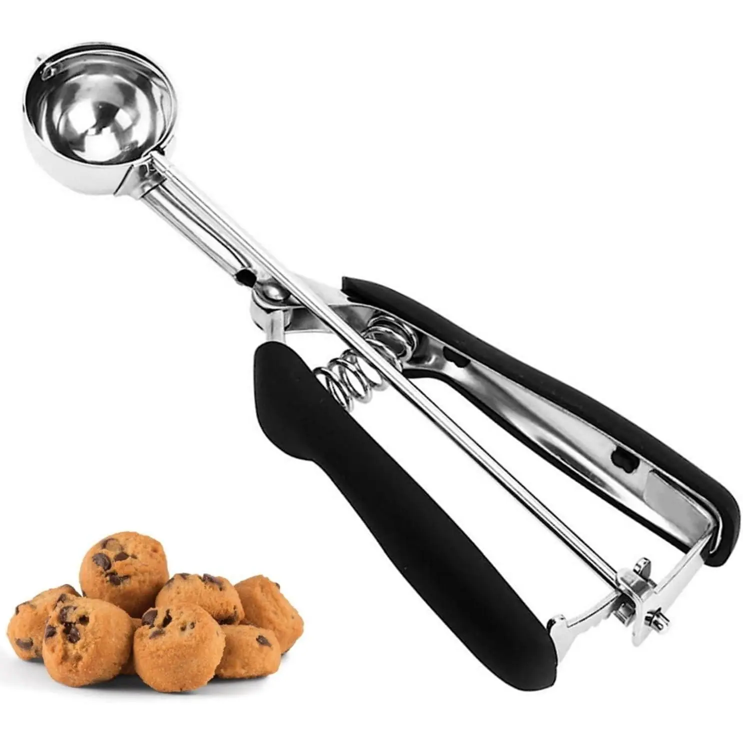 Cookie Scoop, Ice Cream Scoop, 1Tbsp/15 ml/0.5oz Cookie Scoops for Baking, 18/8 Stainless Steel Cookie Scooper for Baking, Ice Cream Scooper with Trigger Release, Cookie Dough Scoop with Non-slip Grip