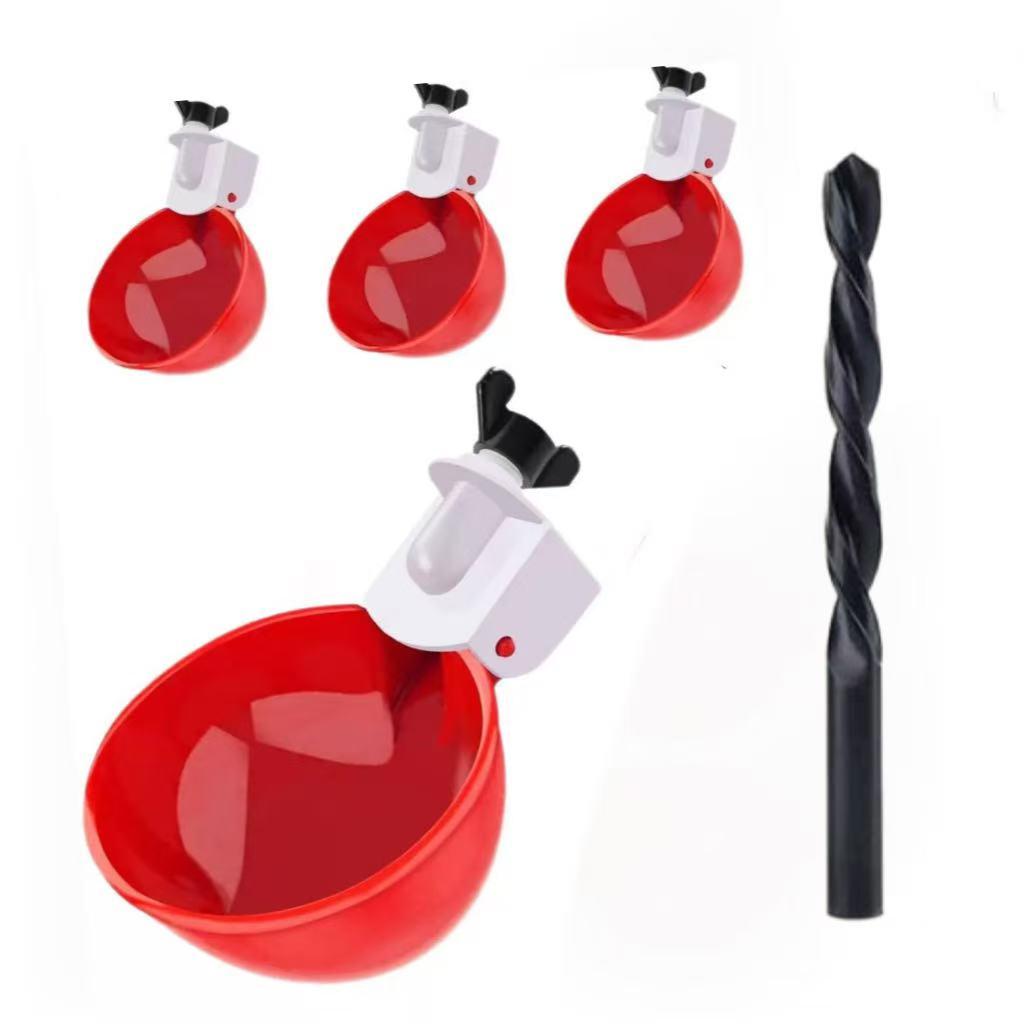 Automatic Chicken Waterer Cup, Easy Install Poultry Feeder for Hen House Farming, Durable PP Material for Chickens Ducks Birds