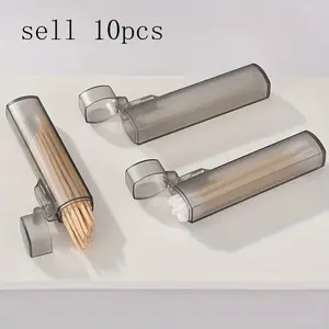 10pcs Portable Toothpick Holder for Outdoor Travel, Kitchen, and Restaurant