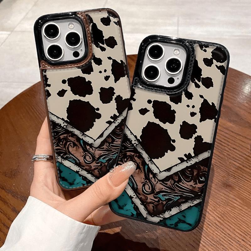 Phone Case: Leopard print design, this functional phone protective case has a built-in card holder that can store bank cards and other types of cards, suitable for Halloween, Christmas, and New Year, compatible with iPhone 17/16/15/14/13/12