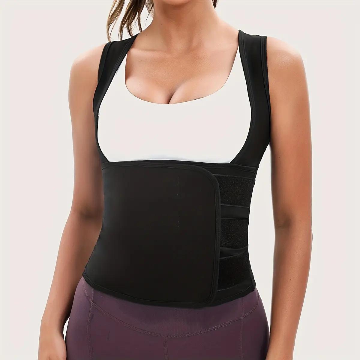 Back view of the zip-up compression vest