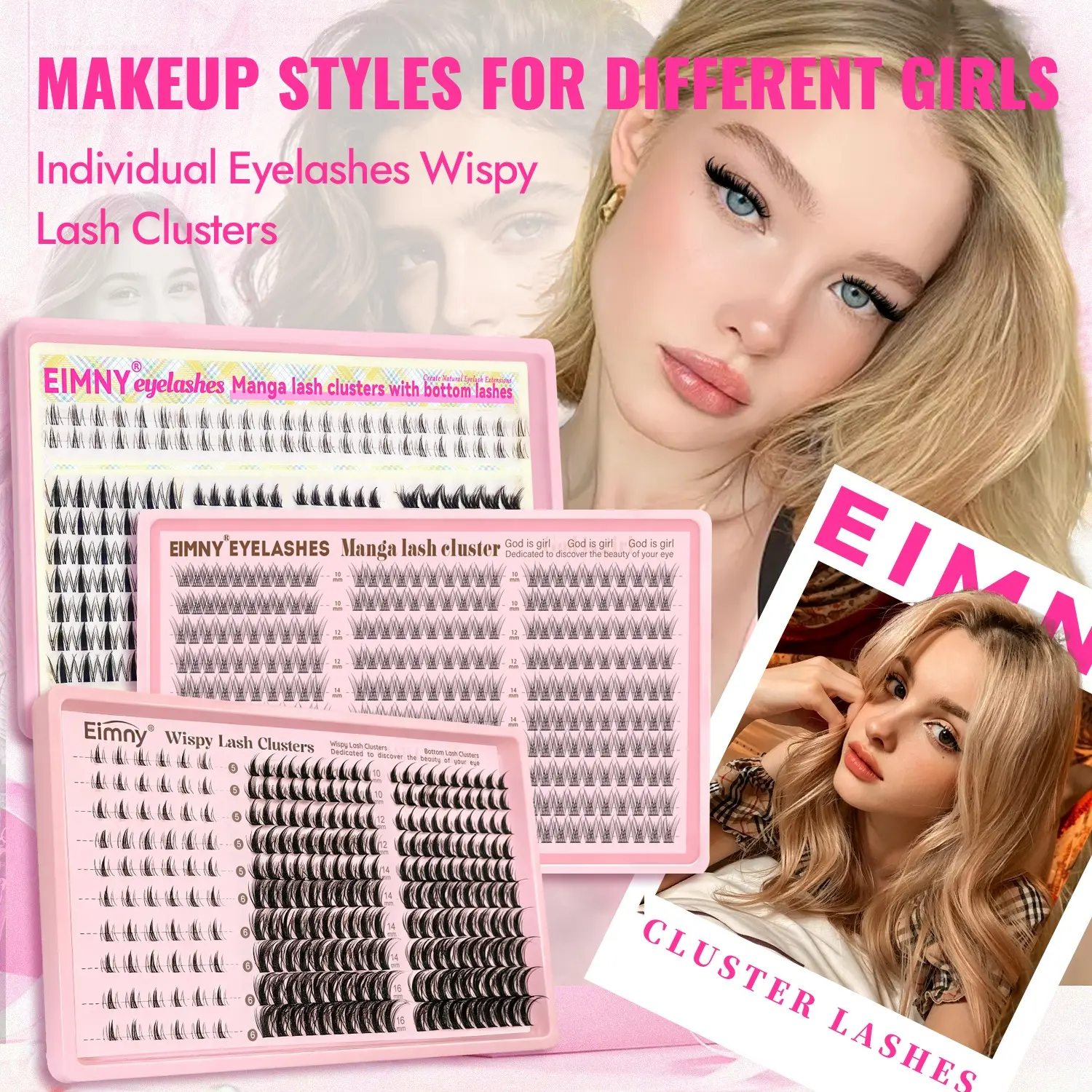 Spiky Fairy Manga Lash Clusters, Makeup Eyelash Extensions, Animal Style Wet Look D Curl Individual Cluster Lashes, Sharp Tip Glossy False Eyelashes, Soft Lightweight Faux Mink with Invisible Band, Reusable Lash Extensions for Daily Natural Look