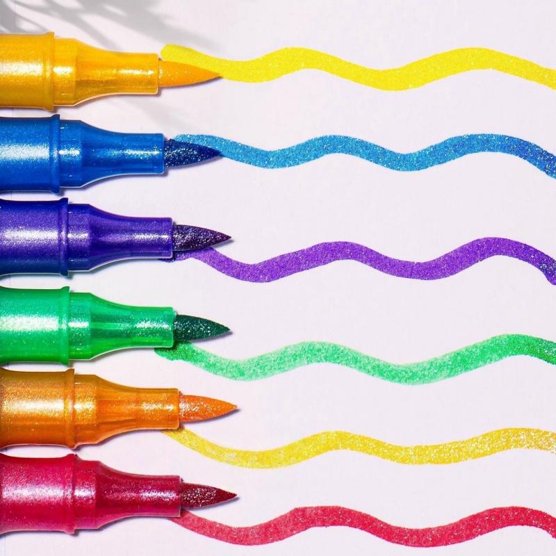 24/48/72/96 Colors Glitter Effect Brush Markers, Dual-Tip Dual-Color 1–5 mm Soft Brush Shimmer Markers for Doodle Writing and DIY Glitter Art, Greeting and Birthday Card Making, DIY Painting Supplies, Art Materials, Art Color Set, Coloring Markers 24/48/72/96 Colors Glitter Effect Brush Markers, Dual-Tip Dual-Color 1–5 mm Soft Brush Shimmer Markers for Doodle Writing and DIY Glitter Art, Greeting and Birthday Card Making, DIY Painting Supplies, Art Materials, Art Color Set, Coloring Markers