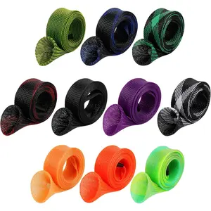 10count Rod Sock Fishing Rod Sleeve Rod Cover Braided Mesh Rod Protector Pole Gloves Fishing Tools. Flat or Pointed End/Spinning or Casting Rods. for Casting Sea Fishing Rod/Spinning Fishing Rod