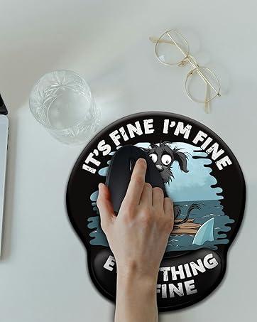 Ergonomic Cat Mouse Pad with Wrist Rest, Gaming Mouse Pad with Wrist Support, Funny Mouse Pad for Desk, Computer Mousepad with Non-Slip Pain Relief PU Base, Cute Office Desk Accessory Ergonomic Cat Mouse Pad with Wrist Rest, Gaming Mouse Pad with Wrist Support, Funny Mouse Pad for Desk, Computer Mousepad with Non-Slip Pain Relief PU Base, Cute Office Desk Accessory