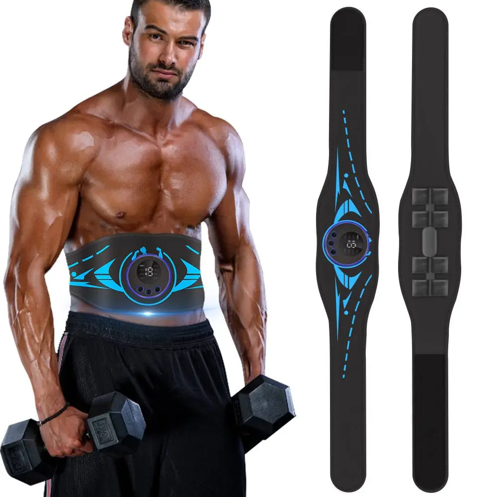 Abdominal Trainer, ABS Stimulator, Lumbar Abdominal Belt, Smart Gym System Ab Trainer Core Trainer, 1 Count USB Rechargeable Lumbar Abdominal Muscle Massage Belt, Lumbar Muscle Exercise Belt, Fitness Equipment for Home Gym