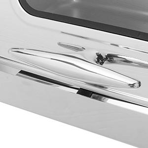 ROVSUN 9Quart 1 Pack Roll Top Chafing Dish Buffet Set, Stainless Steel Chafers for Catering, Rectangular Buffet Servers and Warmers Set with Glass Window for Parties, Banquet, Wedding, Full Size Plates ROVSUN 9Quart 1 Pack Roll Top Chafing Dish Buffet Set, Stainless Steel Chafers for Catering, Rectangular Buffet Servers and Warmers Set with Glass Window for Parties, Banquet, Wedding, Full Size Plates
