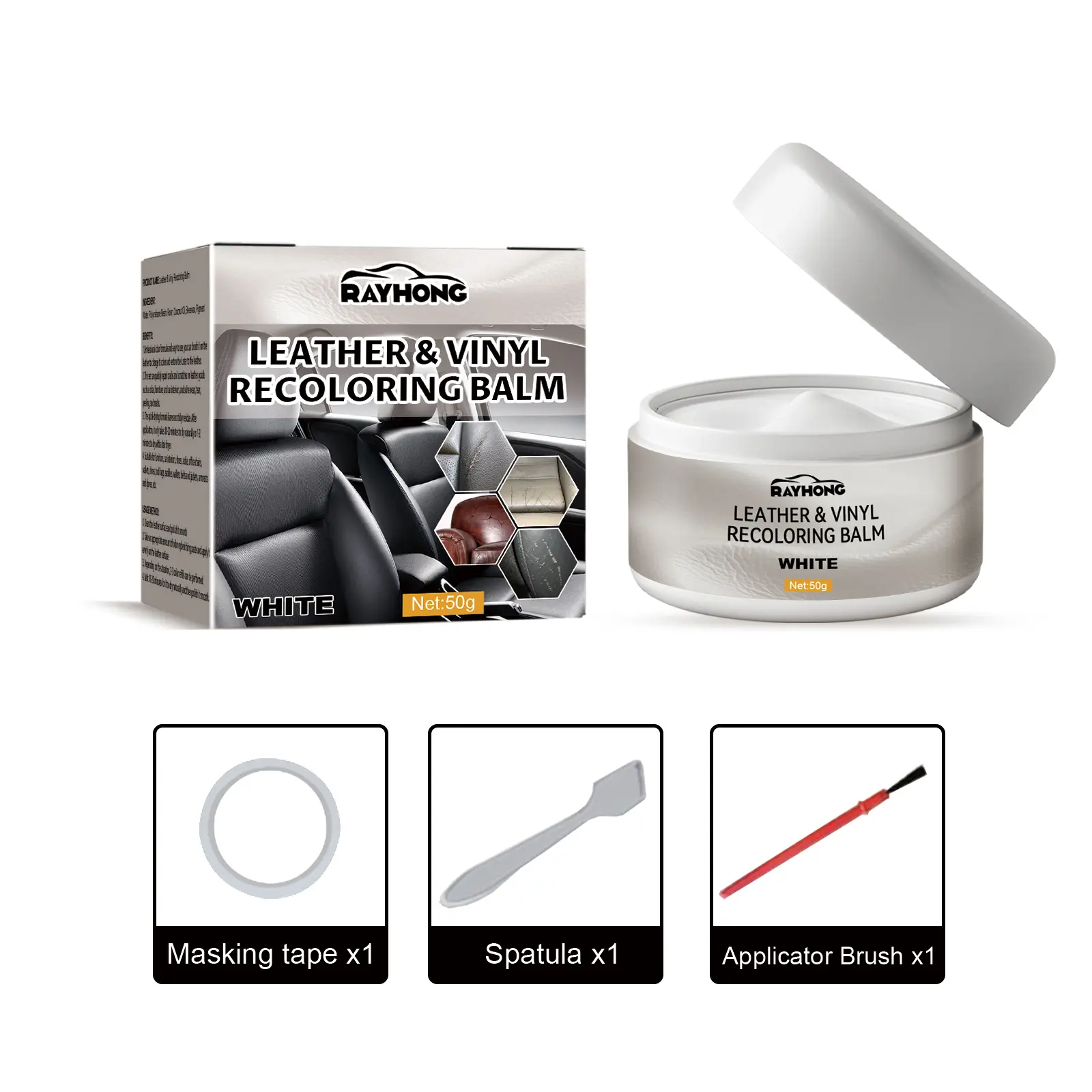Leather color correction paste, leather color correction cream, car seat leather, sofa leather, leather coat, leather shoes - color restoration and color correction product
