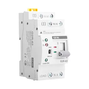 Mini ATS Automatic Transfer Switch Dual Power Switch Uninterrupted Power Din Rail Type(2Pole 63A AC110V)