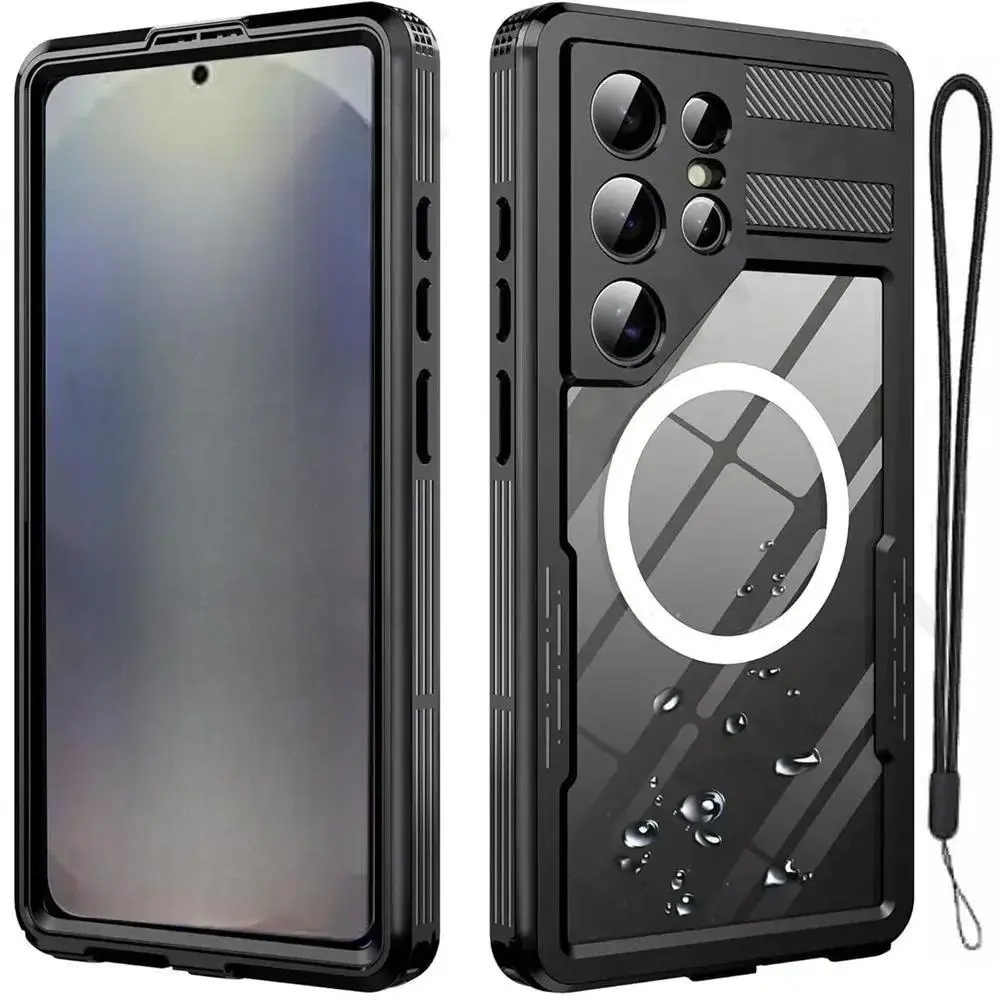 Compatible with S26,S25, S24, S23 Ultra Plus, IP68 Waterproof Shockproof 360 Full Body Protective Phone Case with Built-in Anti-Scratch Screen Protector HNZ0170