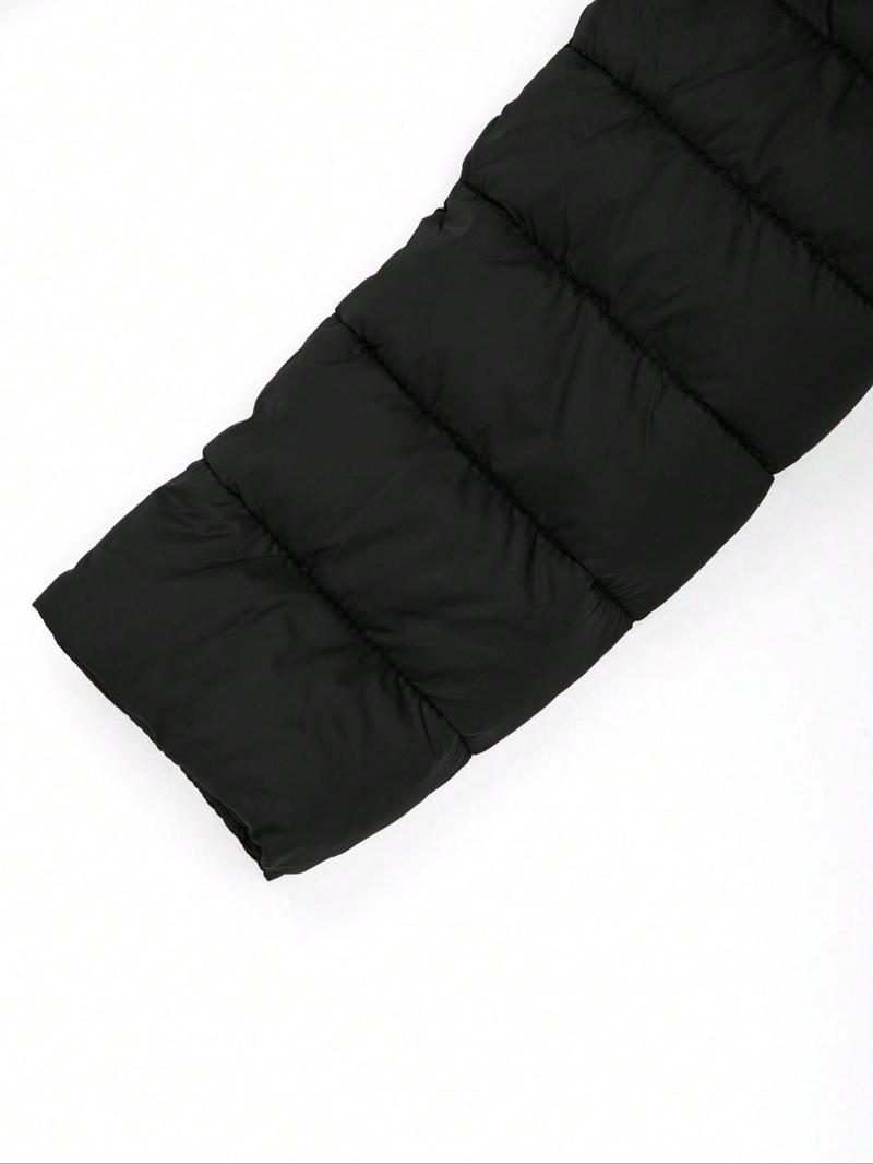 Women's Plus Size Long Puffer Coat for Fall Winter, Warm Hooded Coat with Pockets, Casual Fitted Outerwear, Elegant Commuter Style Clothes