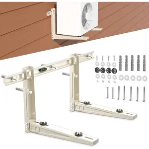 Mini Split Heavy-Duty Wall Mounting Bracket for 7000 Btu to 12000 Btu Outdoor Ductless Minisplit Air Conditioner AC Heat Pump Systems, Max 400 Lb Capacity