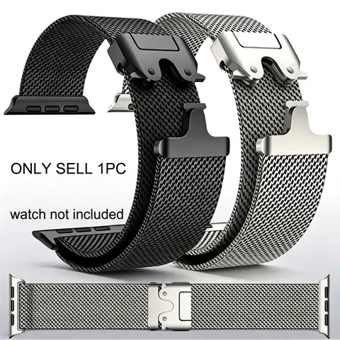 Milanese Loop Watch Band (Band Only), 1 Count Replacement Watch Band for Apple Watch S11/S10 46mm 42mm Ultra 2 49mm 44mm 45mm 41mm 40mm 38mm, Smart Watch Accessories, Smartwatch Accessories