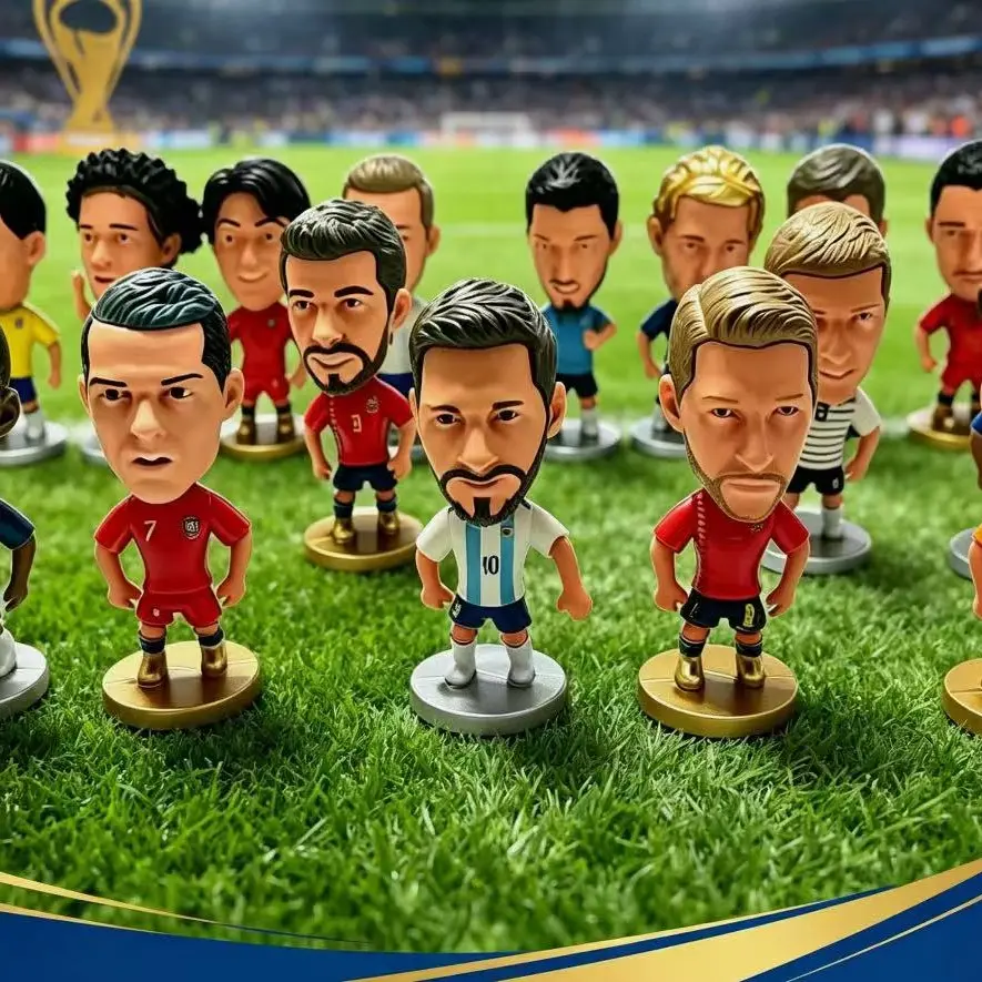 World Football Star Doll Figure Collectible Gift, Handmade Soccer Player Statue Decoration, Unique Sports Memorabilia Souvenir
