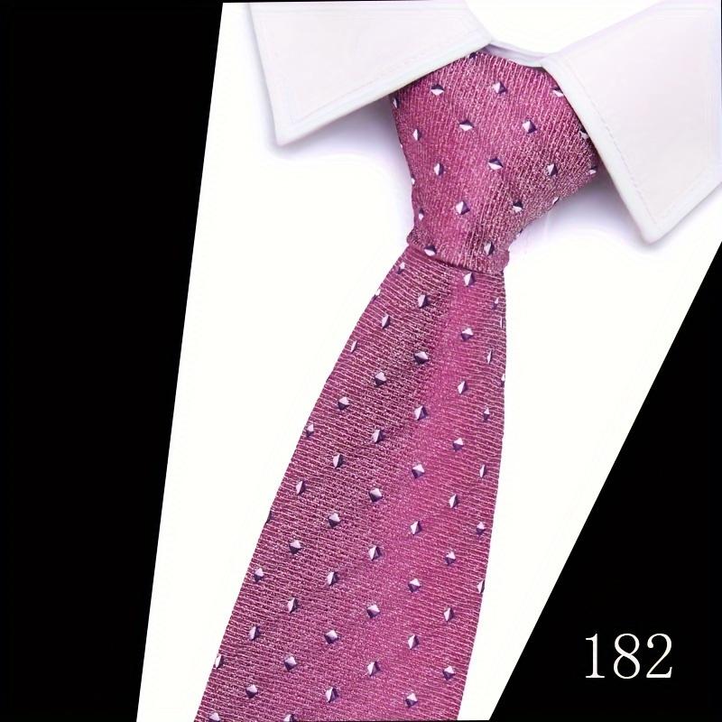 Classic 5-Piece Woven Necktie Set for Male Adults, Patterned Formal Fashion Accessories with Cufflinks and Tie Clip