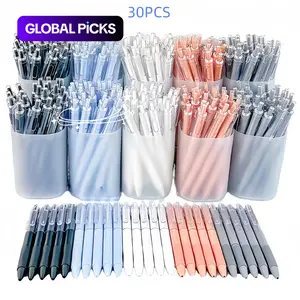 30‑Pack Morandi Gel Pens, Retractable Click Gel Pens with Simple Click Mechanism, Smooth Writing 0.5 mm Tip, Ideal for Daily Use and as Gifts for Teachers and Students