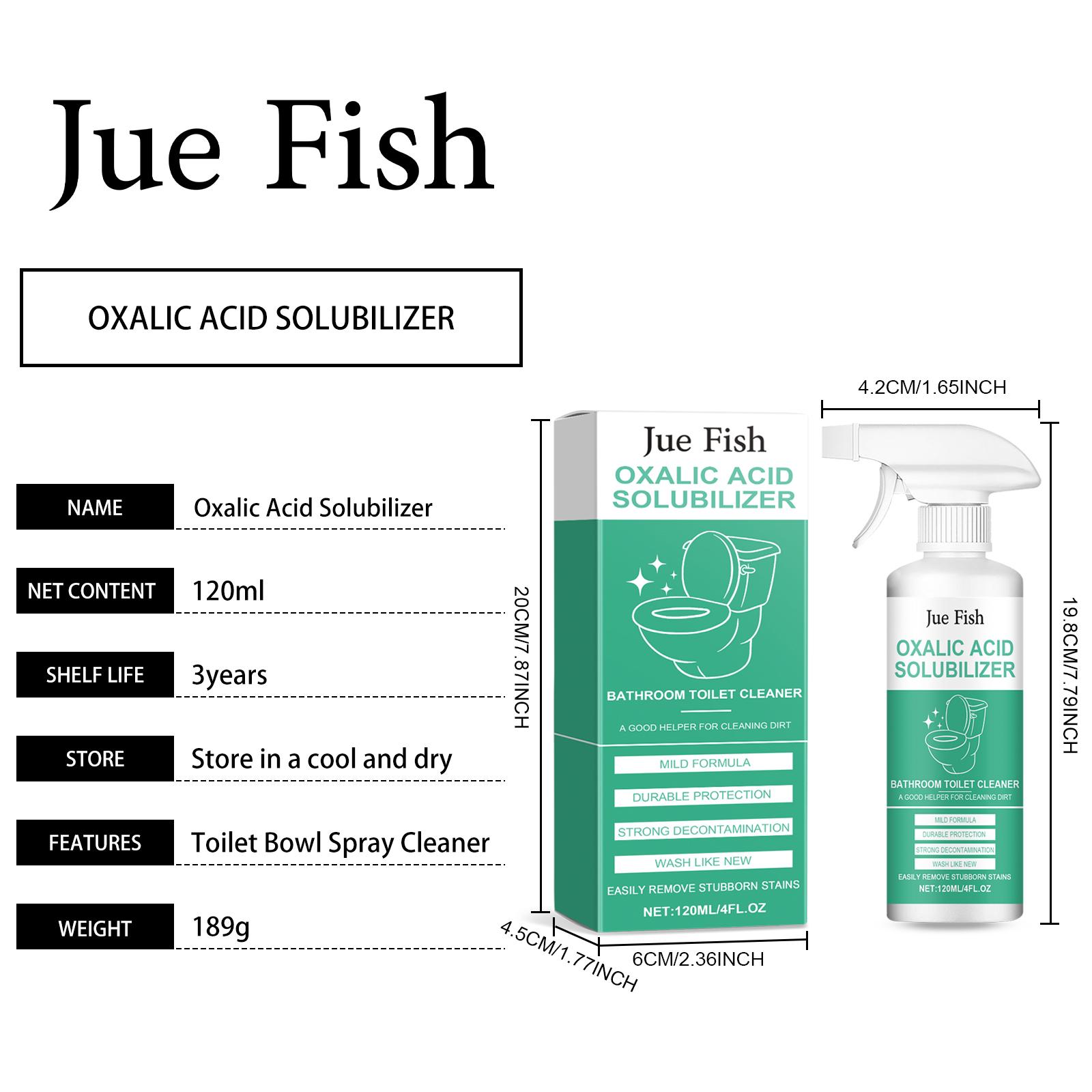 Jue-Fish Toilet Toilet Decontamination Cleaner, Multi-Effect Dirt Dissolver Toilet Tile Cement Floor Decontamination