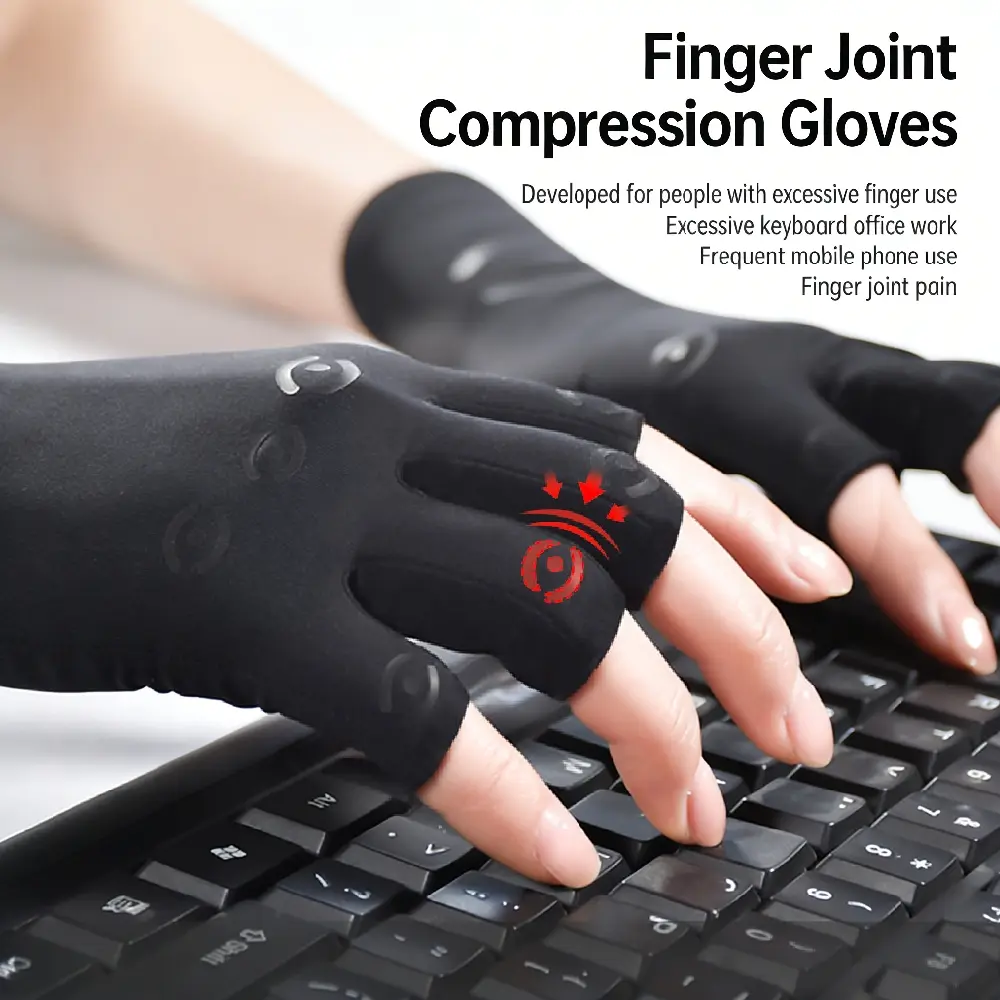 1Pair All-Around Compression Arthritis Gloves for Women for Pain,Carpal Tunnel Relief Gloves for Men,Hand Compression Gloves for Crocheting, Rheumatoid Arthritis