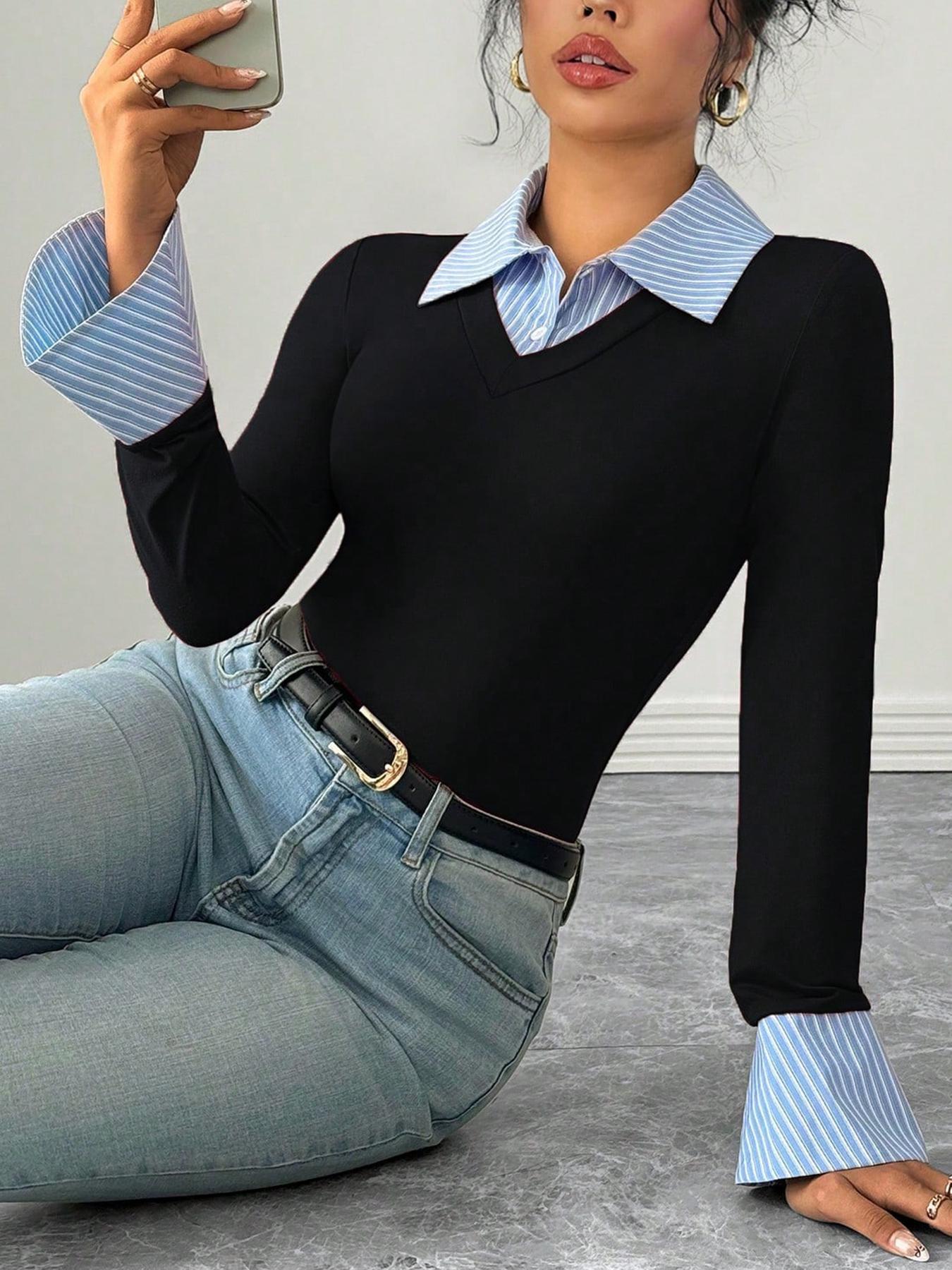 Women's Long Sleeve Slim Fit Knit Top, Elegant Spring Summer Fashion, Perfect for Daily Wear, Stylish and Comfortable Women's Clothing Women's Long Sleeve Slim Fit Knit Top, Elegant Spring Summer Fashion, Perfect for Daily Wear, Stylish and Comfortable Women's Clothing