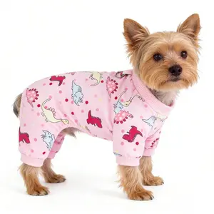 Dog Pajamas for Small Dogs - Cute Soft Stretch Pet Onesies for Chihuahua, Yorkie, Teacup Puppies - All Seasons Universal Summer Outfit for Boys & Girls