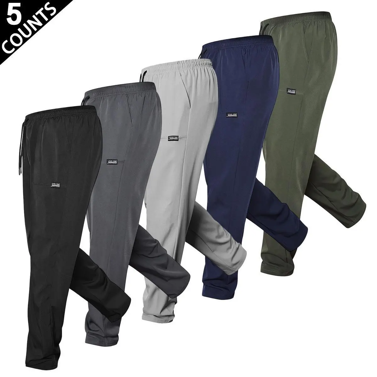 Men's Casual Athletic Jogger Pants, Lightweight Quick-Dry Tapered Sweatpants with Pockets and Drawstring Waist for Gym Fitness, Casual Comfy Jogger, Jogger Sports Fitness