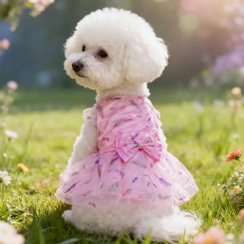 Spring and Summer Pet Dresses, Dreamy Princess Tulle Dresses, Cute Clothes for Puppies and Kittens, Pet Outfit Sets