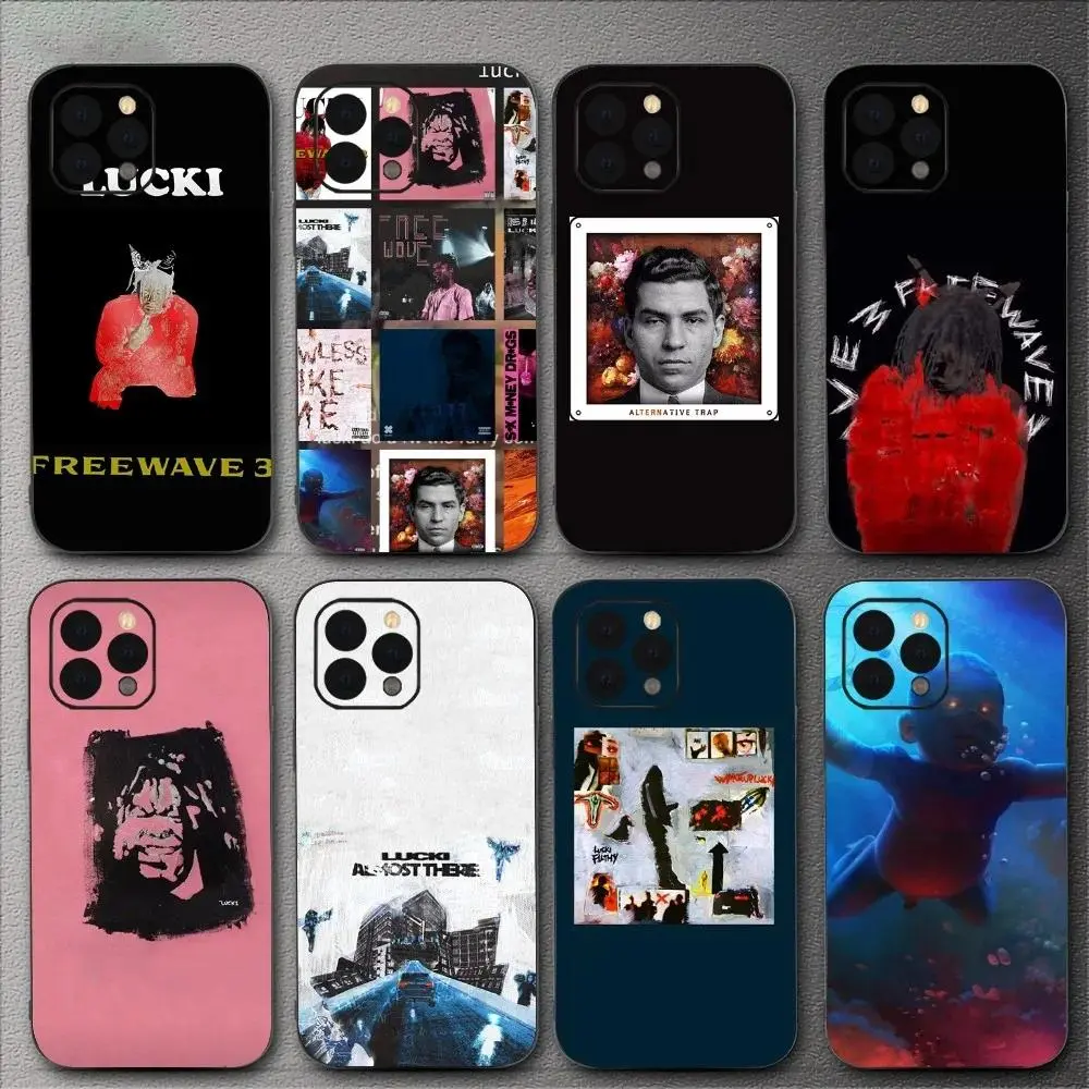 Lucki Rapper WAKE UP LUCKI Phone Case For iPhone 17 promax 17e 17 16 15 14 13 12 11 Mini Pro Max Air Samsung S26 Ultra S25 S24 S23 S22 FE Plus Edge Anti-Fall Transparent shockproof protection TPU Soft silicone Back Cover For Fans Gift