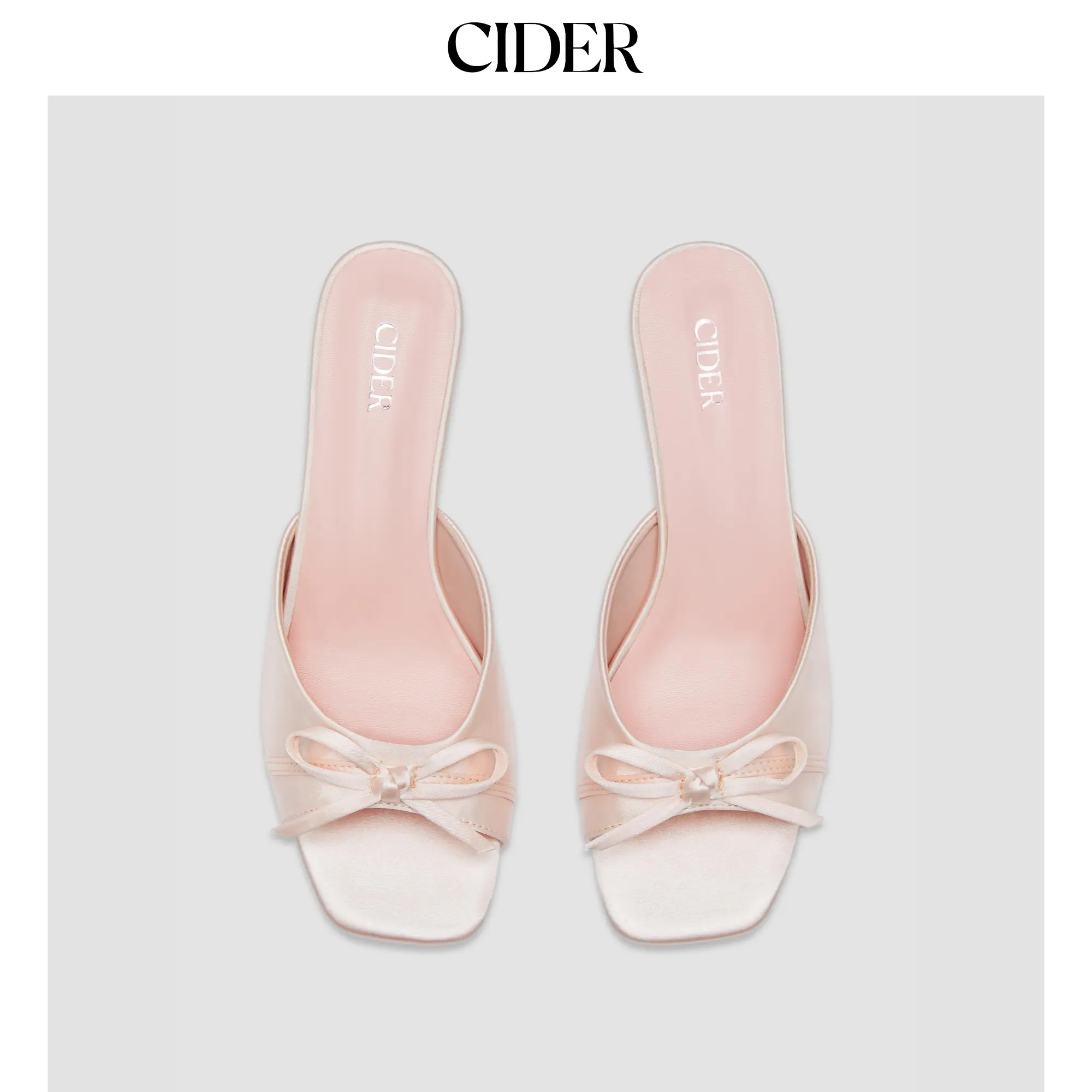 Cider BOWKNOT SATIN HEELS