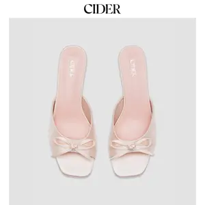 Cider BOWKNOT SATIN HEELS