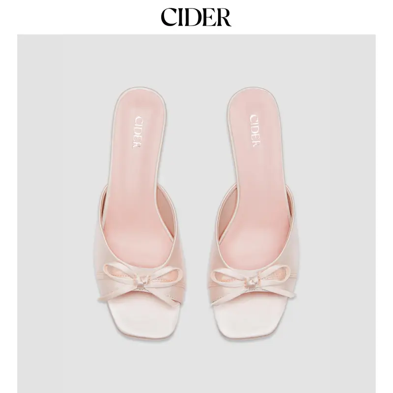 Cider BOWKNOT SATIN HEELS