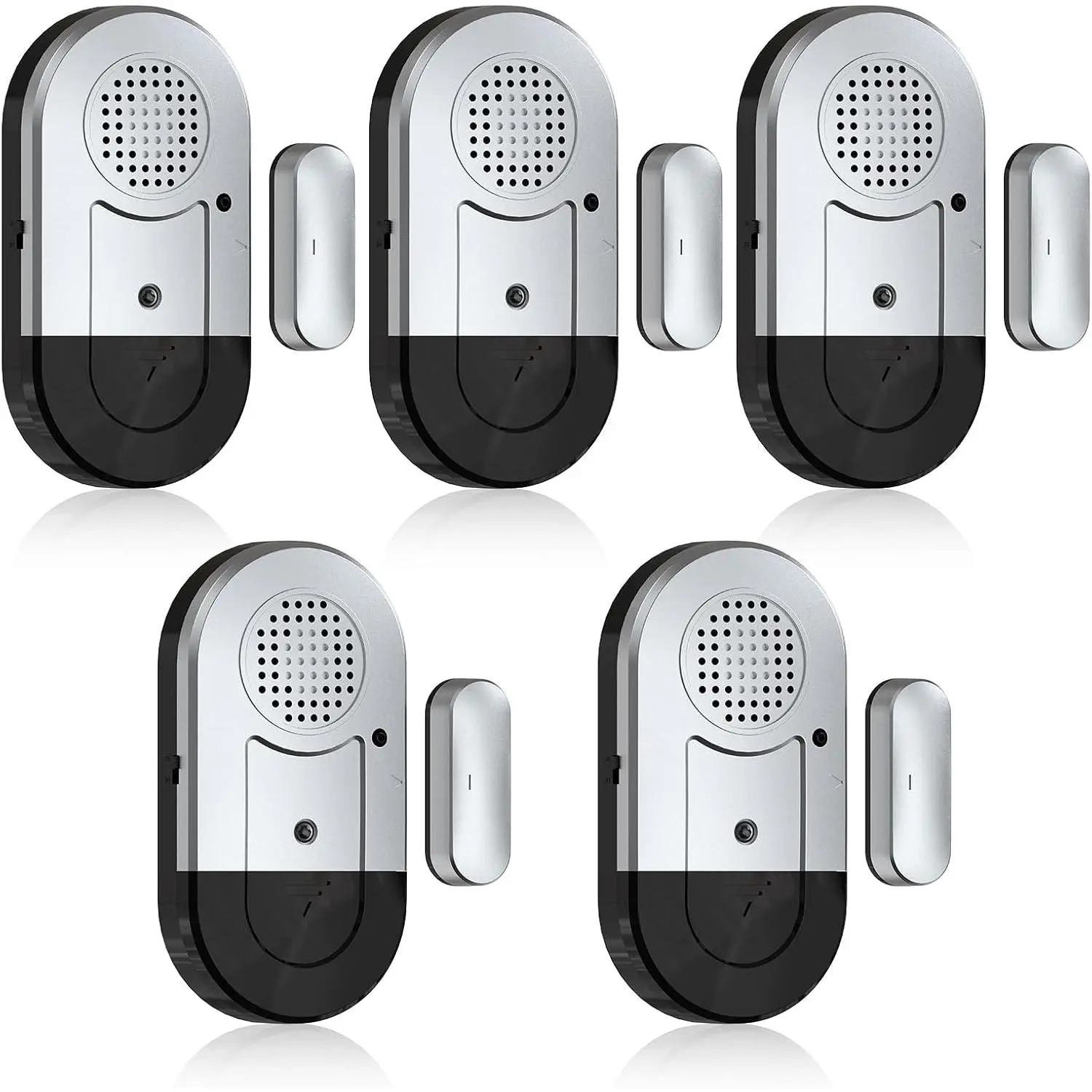 Door Window Alarms - 5 Pack,125dB,Volume Control,Window Door Open  Sensors for  Safety/Dementia/Pool, Sensors Keep Your  ,Easy to Install,Long  Life