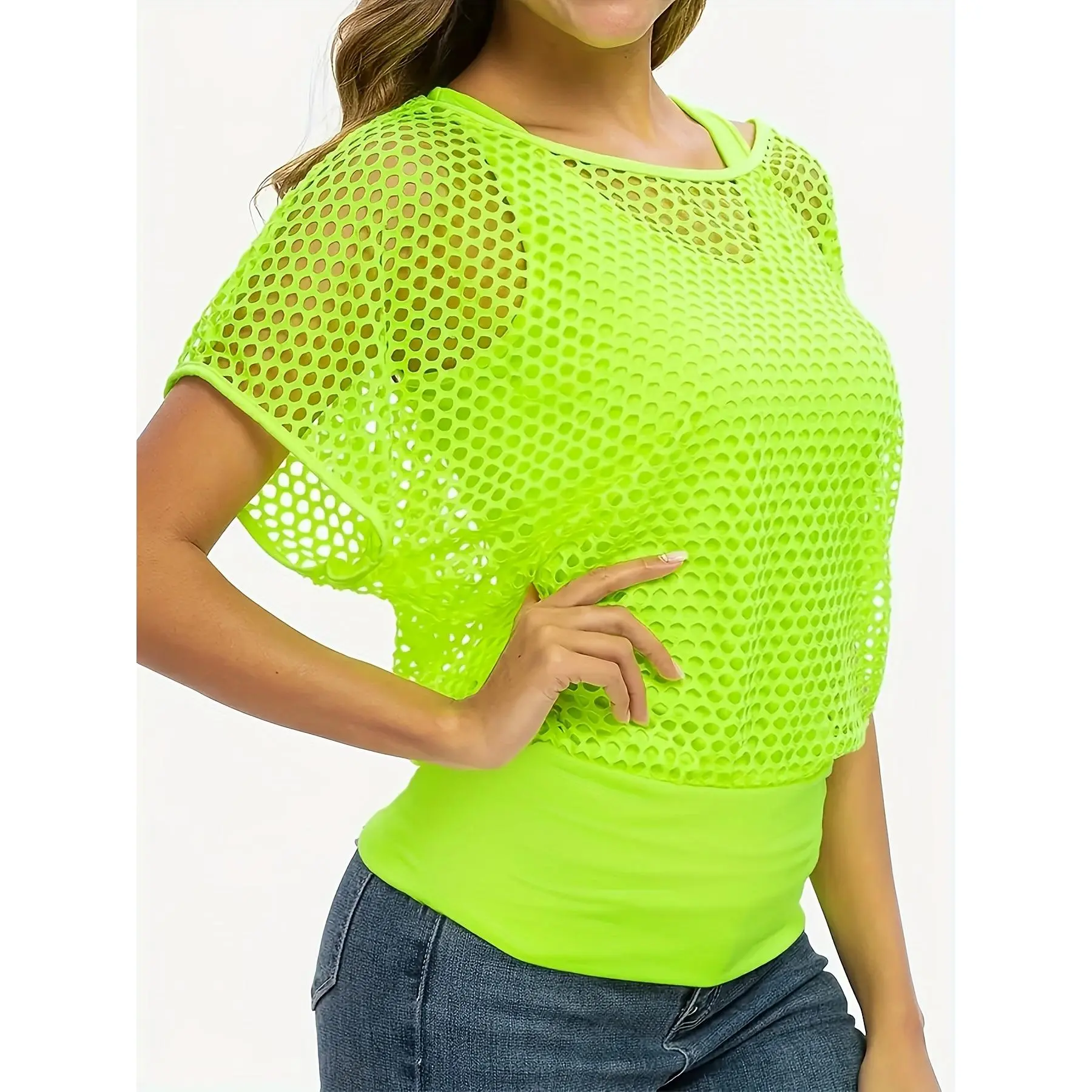 Fashion Mesh 2-in-1 Look Tank Top