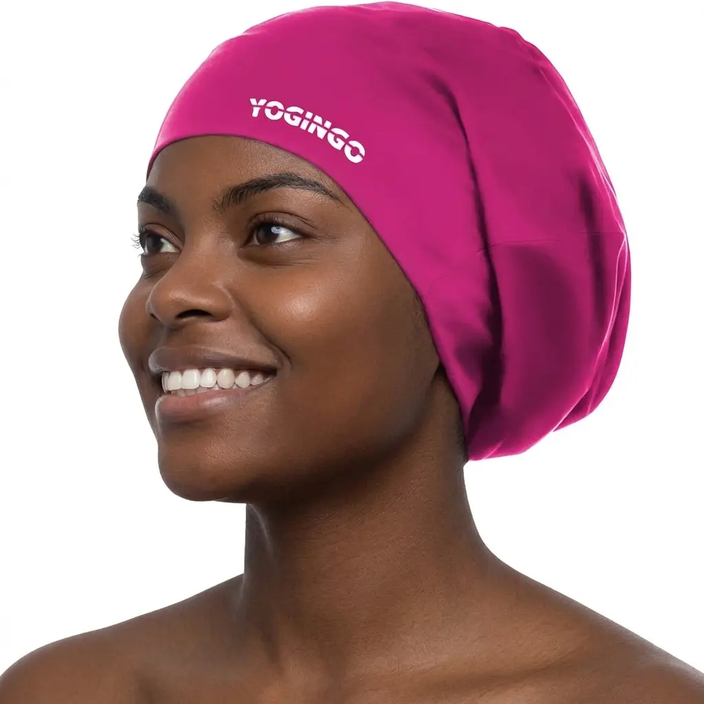 Oversized Silicone Swim Cap for Women, Space for Braids, Dreadlocks and Extensions, Swimming and Poolside Use