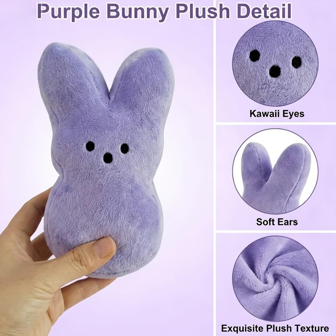 Cute Rabbit Plush Doll Set Soft Huggable Stuffed Animal in Bright Colors Ideal Gift for Children Daily Play and Home Decoration