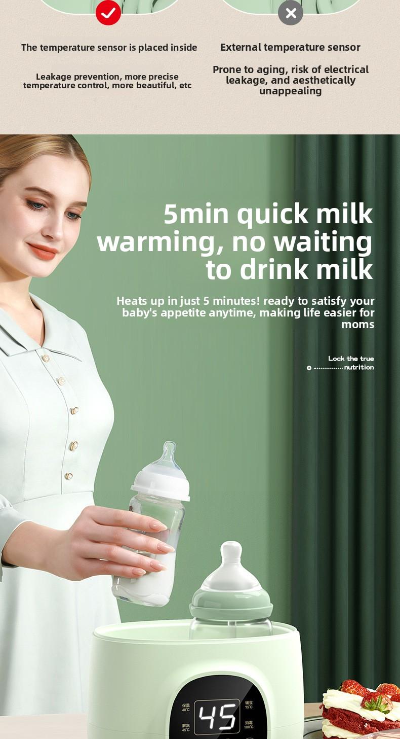 Newborn 2-in-1 bottle warmer for heating breast milk, baby bottle warmer, constant temperature milk warmer, sterilizer