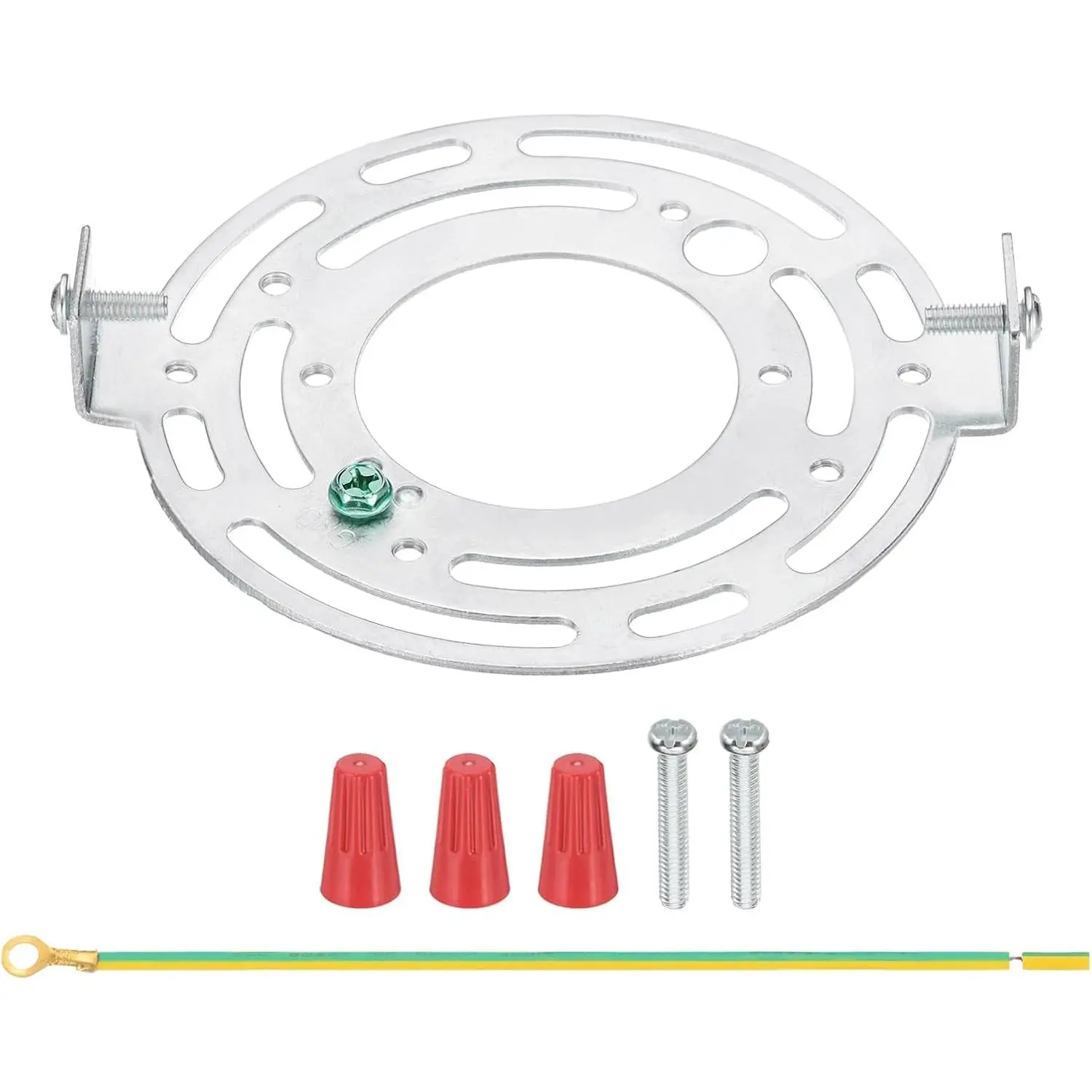 115mm (4.5") Universal Light Fixture Mounting Bracket Kit, Light Crossbar Round Ceiling Plate with Screws for Wall Lights, Ceiling Lighting, Pendant and Chandelier