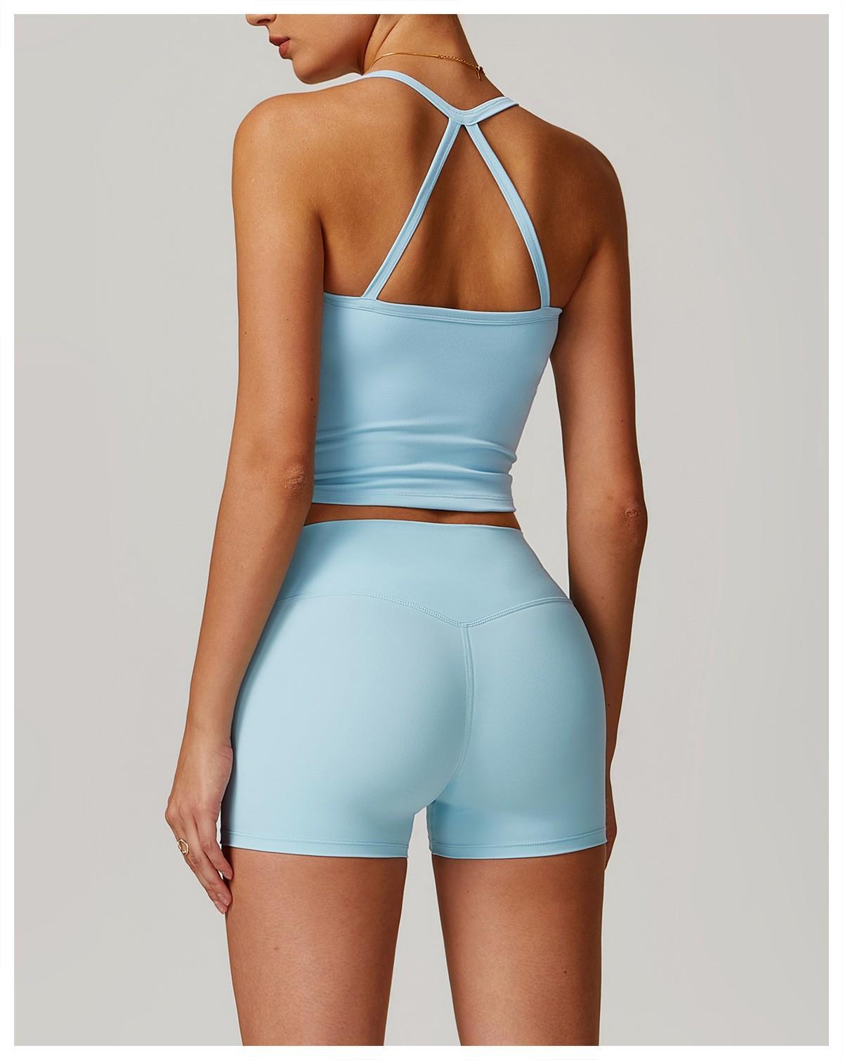 Women's Cross Back Yoga Sports Bra Gym Tank Top Push-Up Workout Bra Fitness Vest Comfortable 'Naked Feeling'Gym Bra Fitness Wear