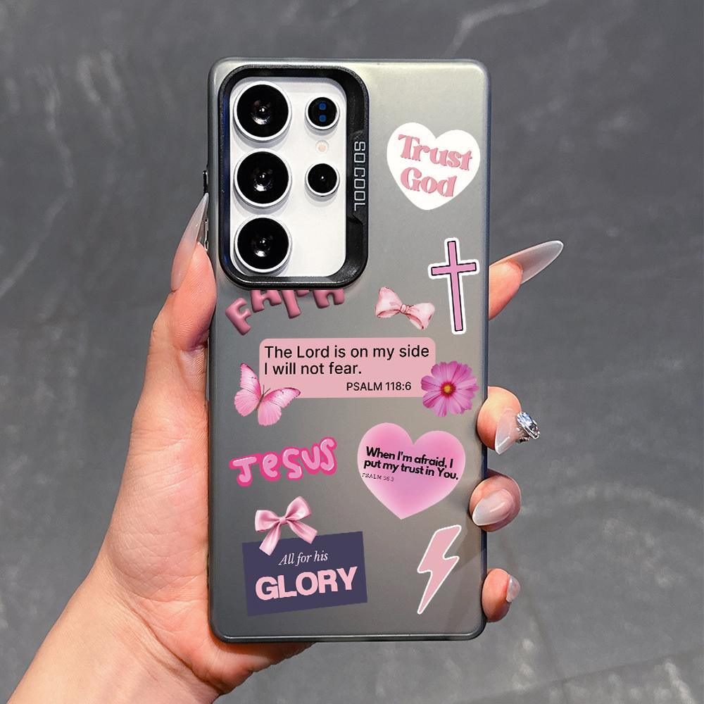 Faith Over Fear Psalm Christian Aesthetic Pattern Phone Case For ...