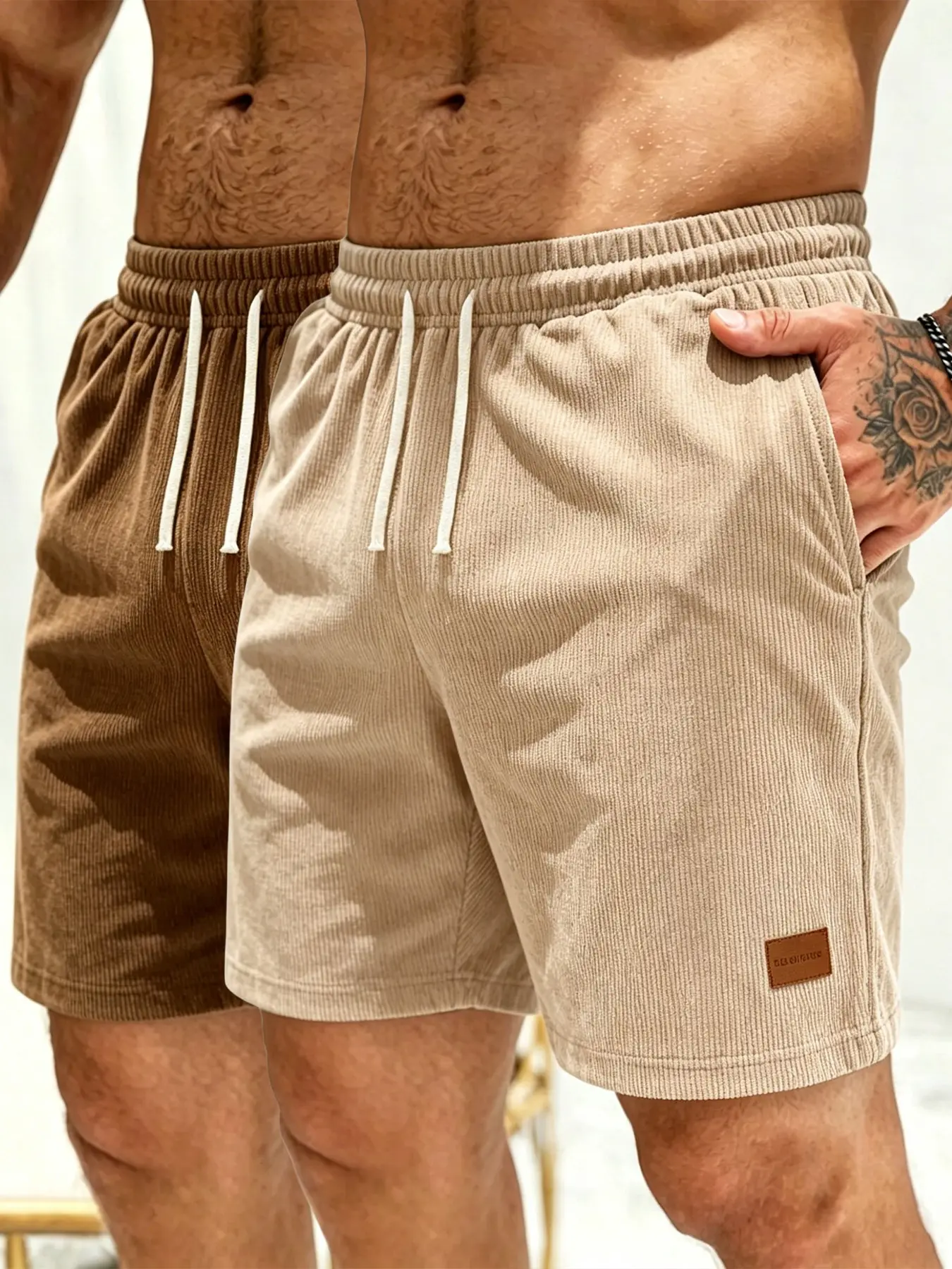 Men's New Vintage Corduroy Shorts, Fashion Daily Wear, Beach Shorts, Comfortable and Stylish, Perfect for Summer