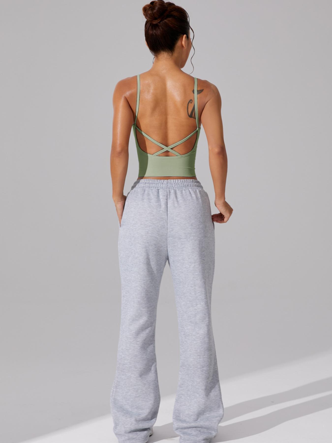 Women’s B1069-1 Sports Vest, Plain Color Tight Fit V Neck Tank Top for Outdoor Running, Fitness, and Yoga Top, Gym Tops