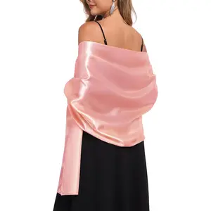 TONGFANTFL Shawls and Wraps for Evening Dresses Satin Women Long Scarf Wedding Guest Shawl
