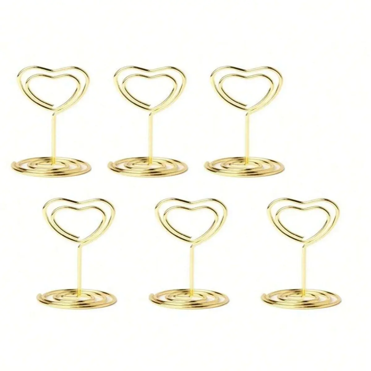 Table Number Card Holders, Heart Shape Photo Holder, Place Card Holder for Weddings & Parties, Easy to Use, 5/10/20 Pcs, Card Stand, Office Desk Accessories