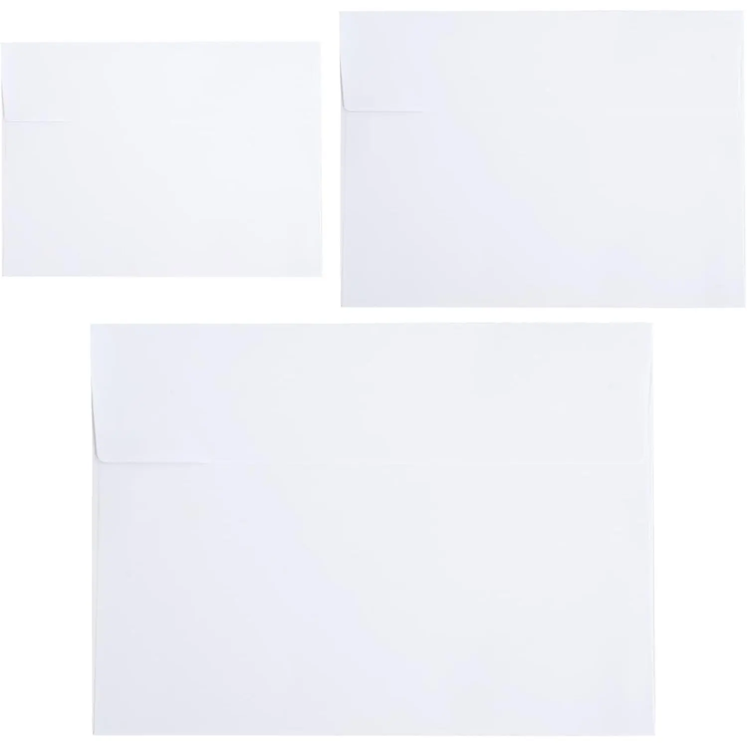 50 Pack 4x6 White Self Seal Envelopes for Weddings, Invitations, Greeting Cards, Mailing, Photos