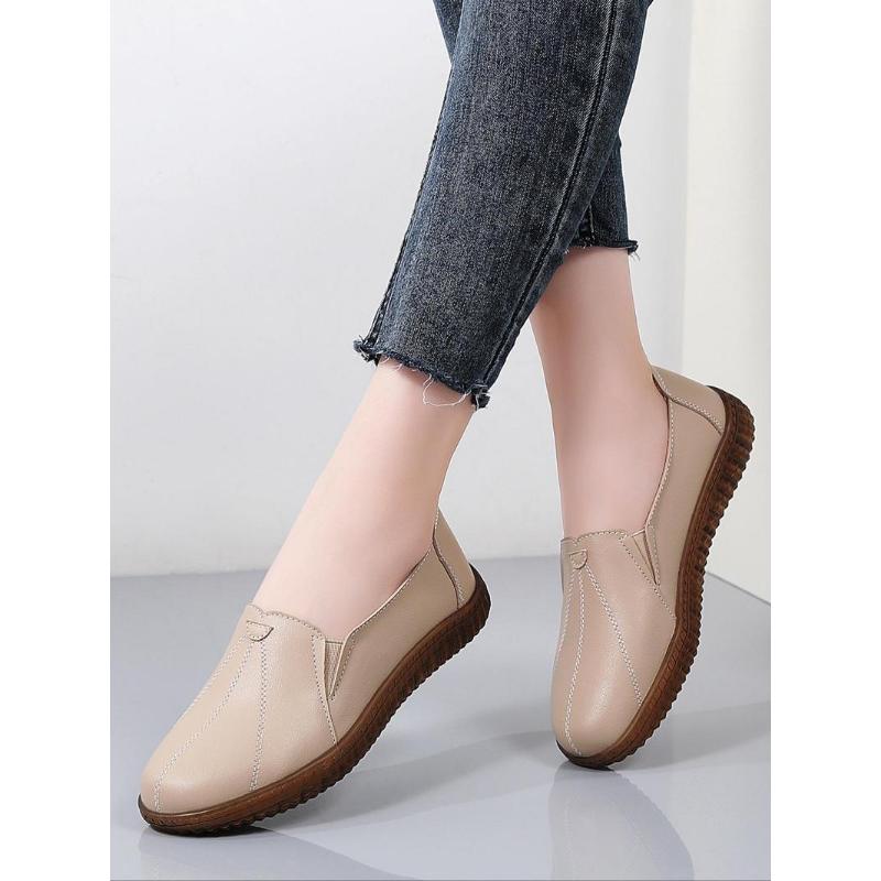 (New)Women's Solid Color Slip on Walking Shoes, Casual Comfortable Flat Shoes for Daily Wear, Lightweight Breathable Shoes for Women & Girls(Gift)11