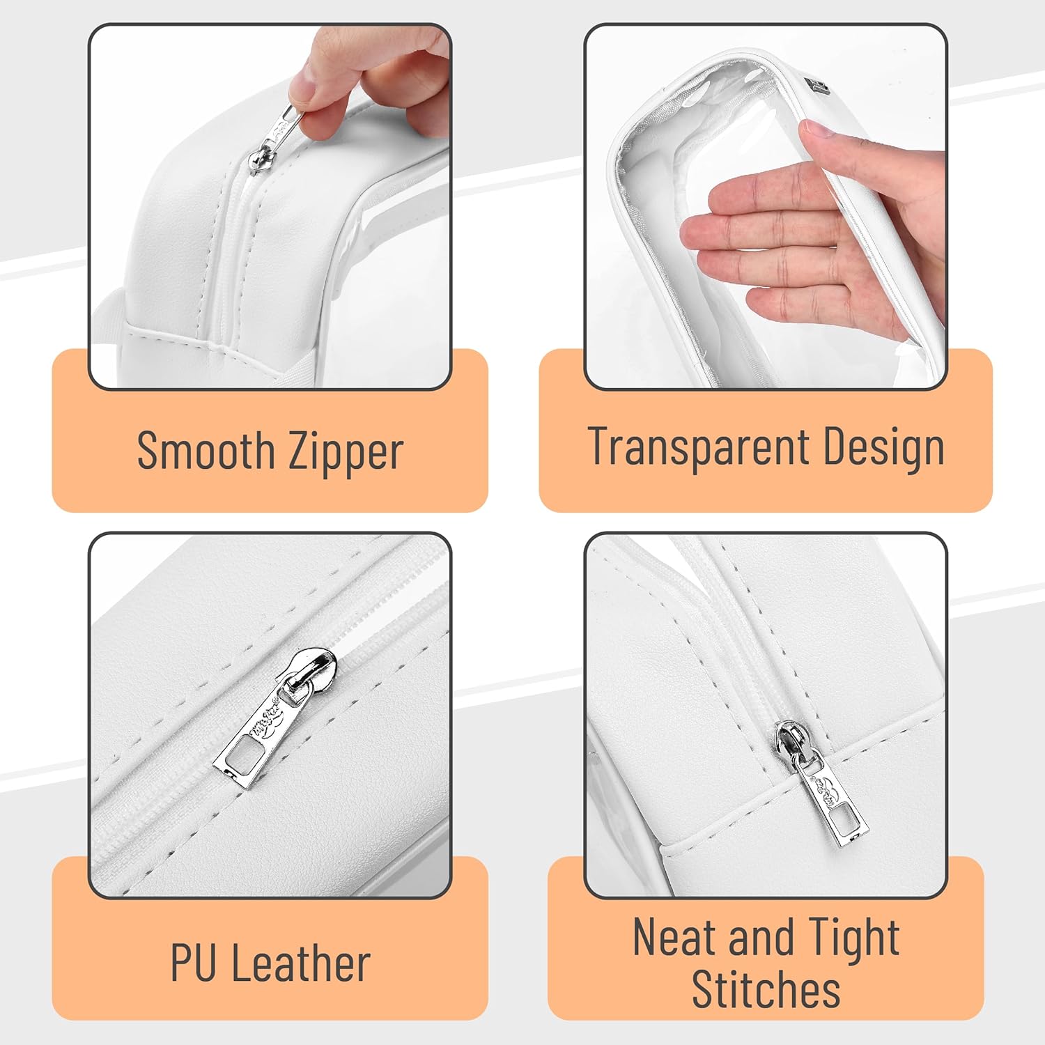 - Clear cil Pouch, White, Clear cil Case, cil Bags, Clear Pouch,  to School Supplies